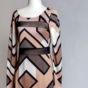 FIRE LOS  ANGELOS Mix Print Body Cow Dress, Size L